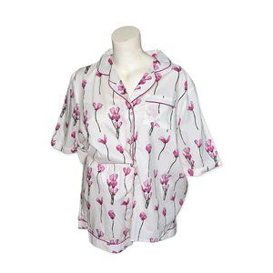 NWT - Womens Cotton Traditional Pyjama Set Floral Print